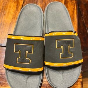 Nike Black and Gray Slide Sandals